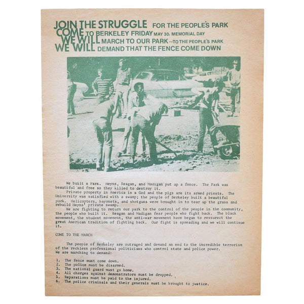 Collection of Material on the Battle for People’s Park