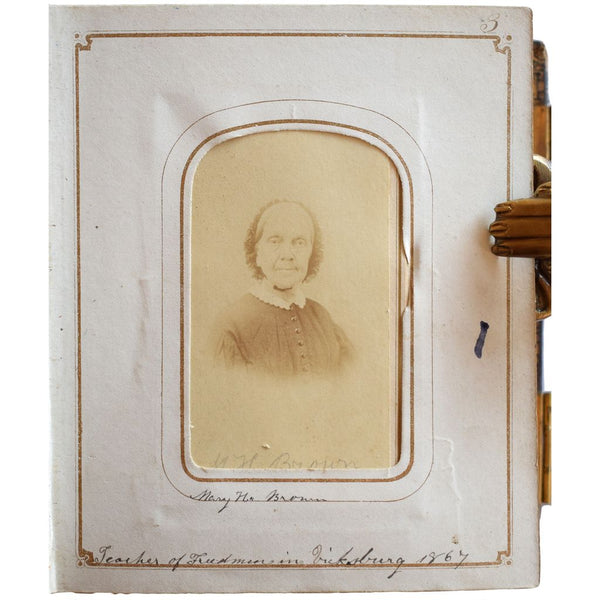 Album containing Carte de Visites of Freed People's School Teachers and Missionaries in Mississippi