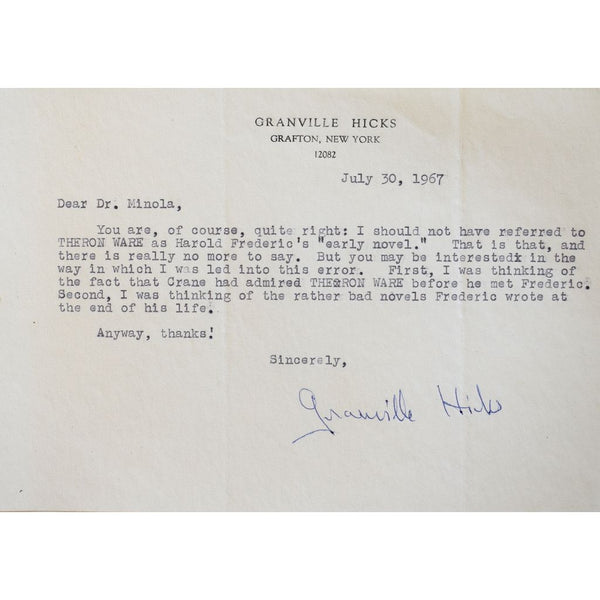 Binder of Signed Letters from Literary Figures and Others Sent to Dr. Absalom Minola, Cat Extraordinaire