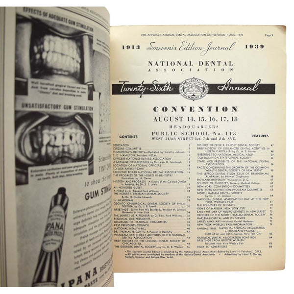 Souvenir Edition Journal. National Dental Association Twenty-Sixth Annual Convention.