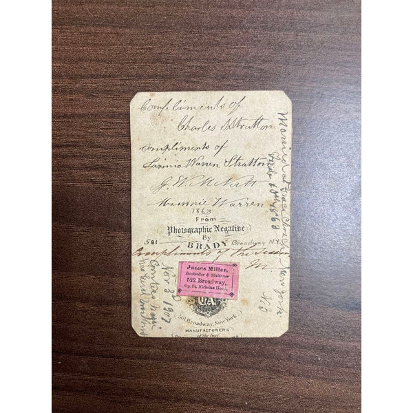 The Life and Travels of Mrs. Gen. Tom Thumb (Countess Magri) and Biographical Sketch of Count and Baron Magri. [with] Ten CDVs of Mr. and Mrs. Tom Thumb [with] Calling Card of Countess M. Lavinia Magri (Mrs. General Tom Thumb).