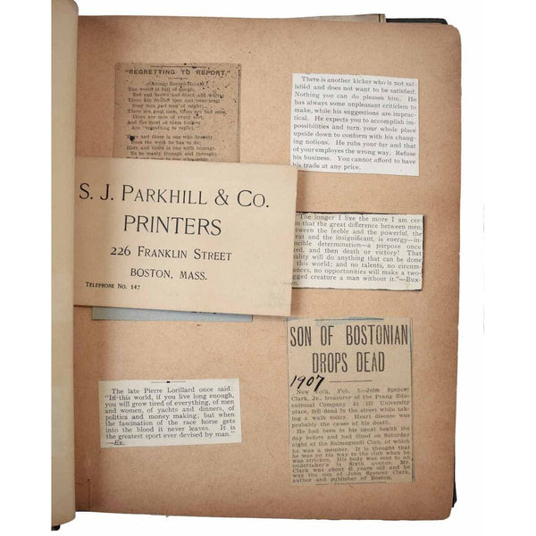 Late 19th - Early 20th Century Printer's Scrapbook.