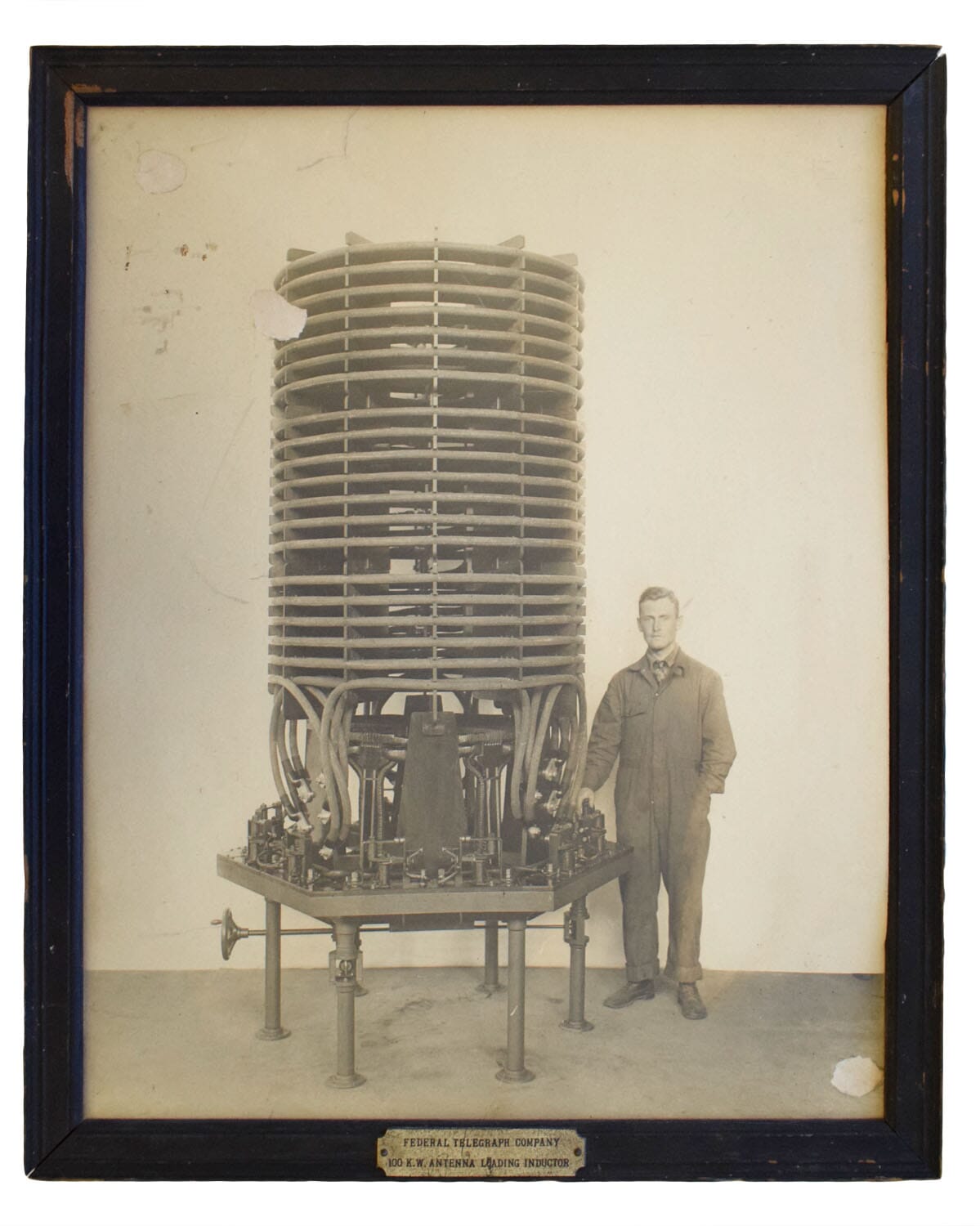 Federal Telegraph Company. 100 K. W. Antenna Loading Inductor. [Caption title].